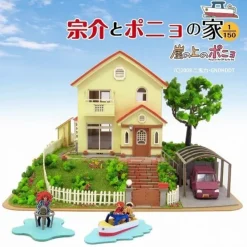 Maison Ghibli Loisirs Créatifs|Diorama papier Maison de Sosuke & Ponyo - Ponyo sur la falaise