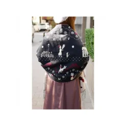 Maison Ghibli Textile|Etole Avec Boutons Kiki La Ville Sous La Neige - Kiki la petite sorci