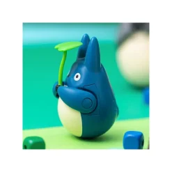 Maison Ghibli Jouets|Figurine Culbuto Totoro Bleu avec feuille - Mon Voisin Totoro