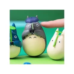Maison Ghibli Jouets|Figurine Culbuto Totoro Blanc avec feuille - Mon Voisin Totoro