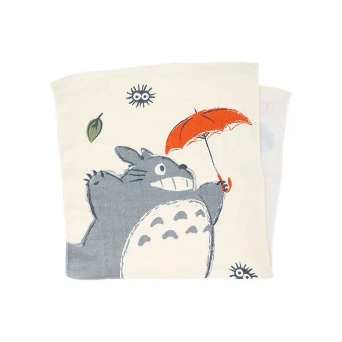 Maison Ghibli Linge De Maison|Grande Serviette Imabari Totoro Parapluie 60x120 cm - Mon Voisin Toto