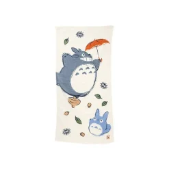 Maison Ghibli Linge De Maison|Grande Serviette Imabari Totoro Parapluie 60x120 cm - Mon Voisin Toto