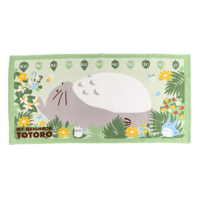 Maison Ghibli Linge De Maison|Grande Serviette Toise Totoro se repose 60x120 cm - Mon Voisin Totoro