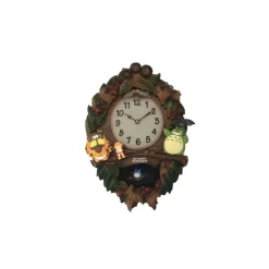 Maison Ghibli Décoration|Horloge à balancier Couronne de feuilles - Mon Voisin Totoro