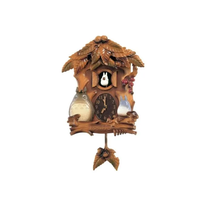 Maison Ghibli Décoration|Horloge Coucou Feuilles de bois - Mon Voisin Totoro