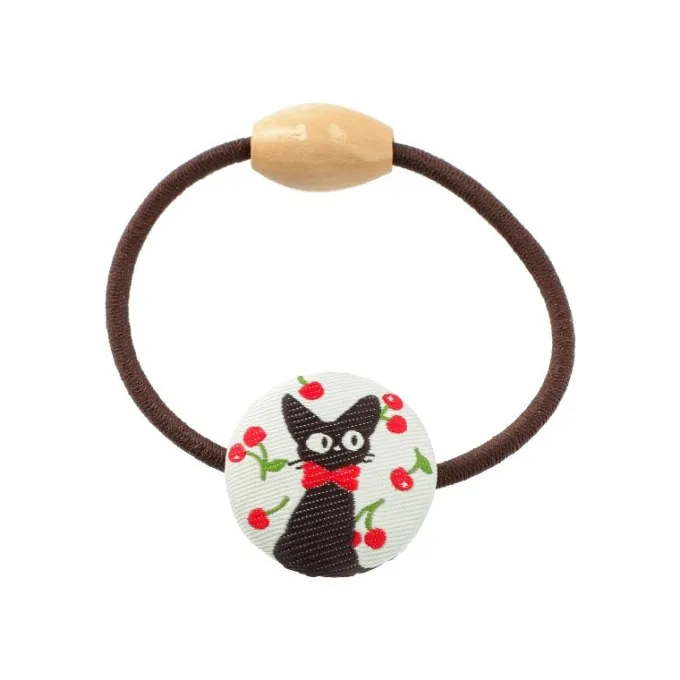 Maison Ghibli Accessoires|Élastique à Cheveux Jiji Cerise - Kiki la petite sorcière