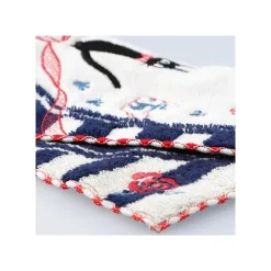 Maison Ghibli Linge De Maison|Mini Serviette bleue marine à rayures 25x25 - Kiki la petite sorcière