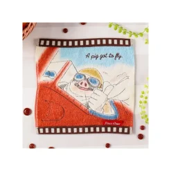 Maison Ghibli Linge De Maison|Mini Serviette Cellulo Marco Hydravion - Porco Rosso