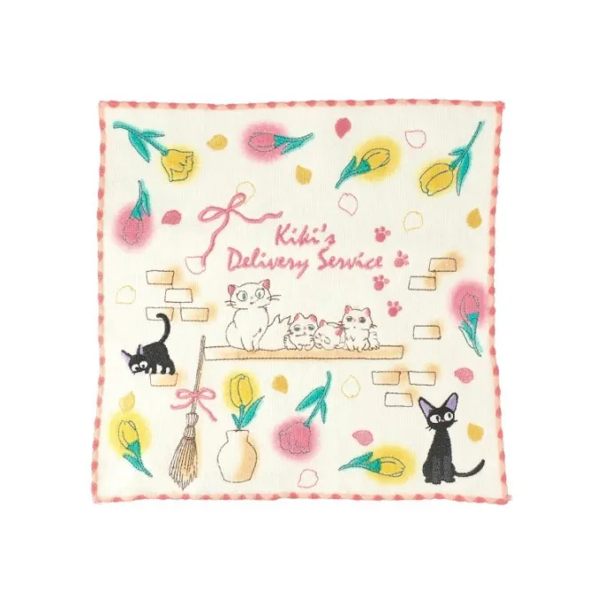 Maison Ghibli Linge De Maison|Mini Serviette Famille des Chats 25 x 25 cm - Kiki la petite sorcière