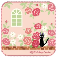 Maison Ghibli Linge De Maison|Mini Serviette Jardin de Roses 25 x 25 cm - Kiki La Petite Sorcière