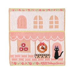 Maison Ghibli Linge De Maison|Mini Serviette Jiji Coin de rue 25x25 cm - Kiki la petite sorcière
