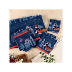 Maison Ghibli Linge De Maison|Mini Serviette La nuit du départ 25x25 cm - Kiki la petite sorcière