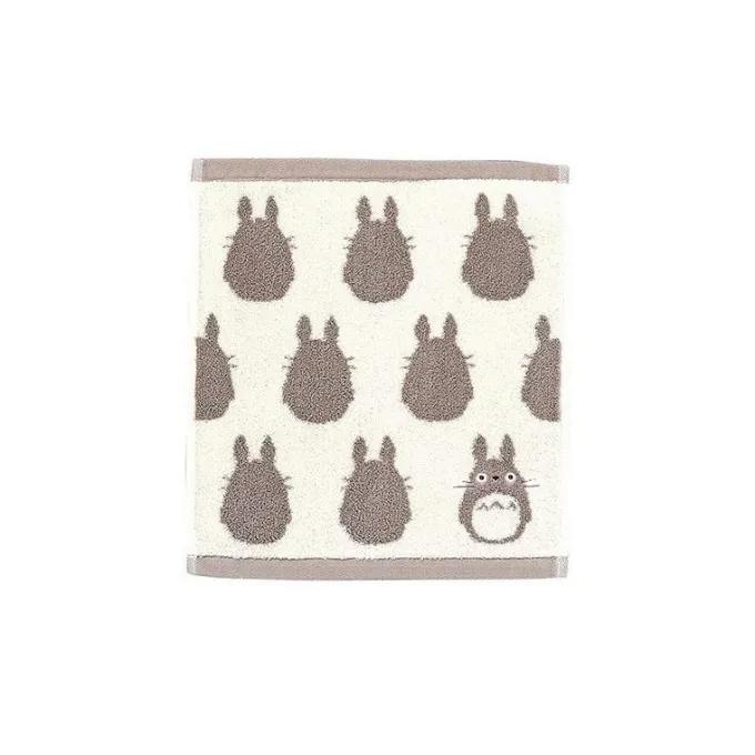 Maison Ghibli Linge De Maison|Mini Serviette Silhouette Totoro Gris 33x36 cm - Mon Voisin Totoro