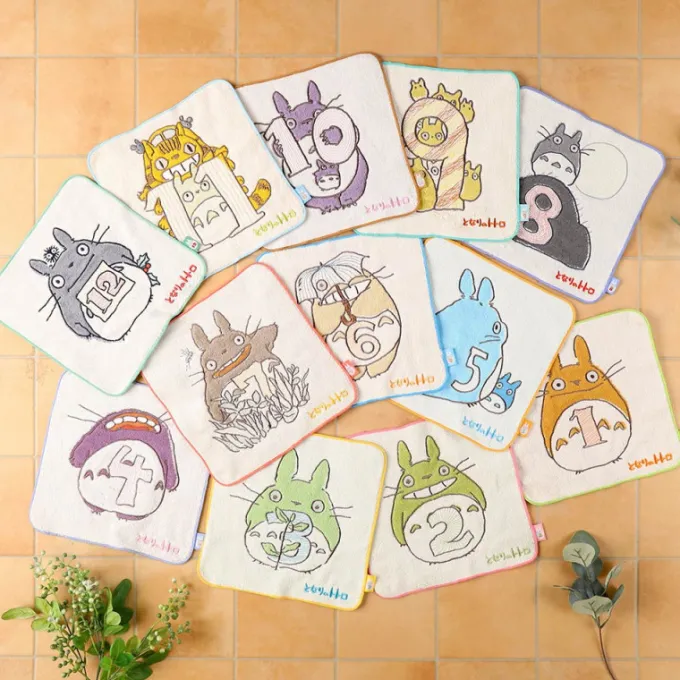 Maison Ghibli Linge De Maison|Mini Serviette Totoro anniversaire 7 25x25 cm - Mon Voisin Totoro