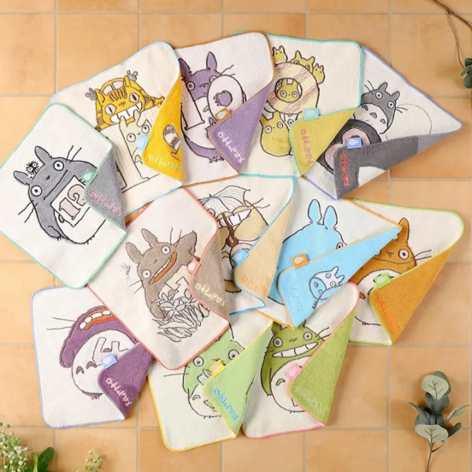 Maison Ghibli Linge De Maison|Mini Serviette Totoro anniversaire 7 25x25 cm - Mon Voisin Totoro