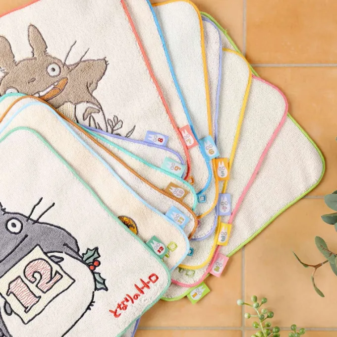 Maison Ghibli Linge De Maison|Mini Serviette Totoro anniversaire 9 25x25 cm - Mon Voisin Totoro