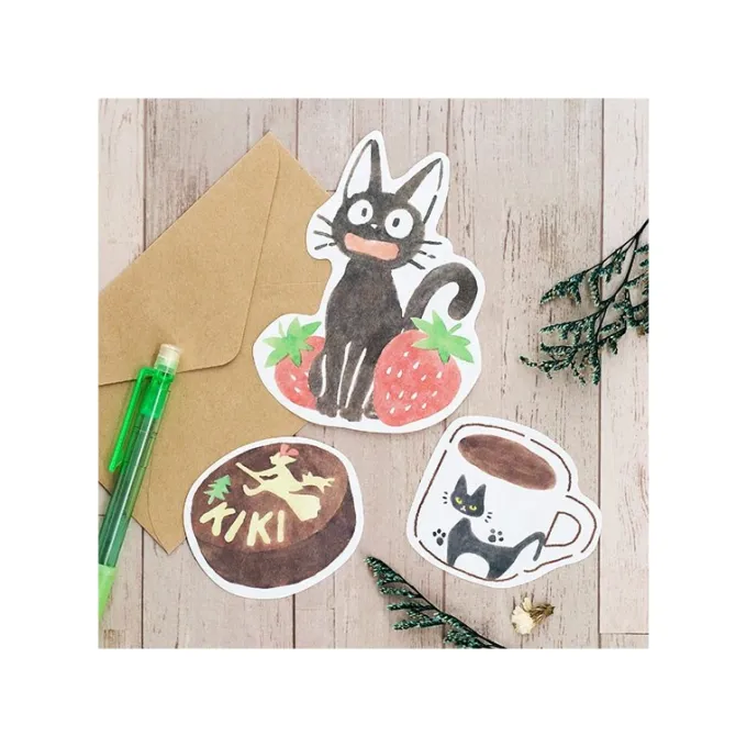 Maison Ghibli Cartes Postales Et Papier À Lettres|Mini-Papier à Lettres à Découper Kiriko Café - Kiki la petite sorcièr