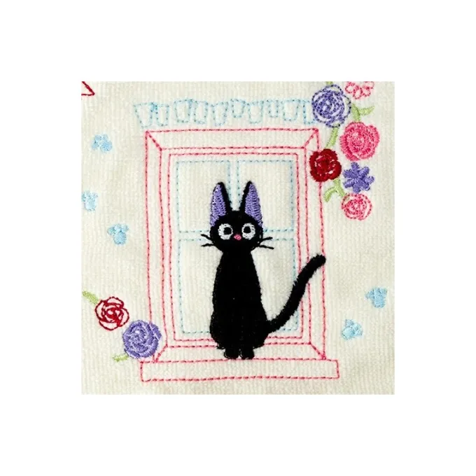 Maison Ghibli Linge De Maison|Mini-serviette Jiji à la fenêtre 25x25 - Kiki la petite sorcière