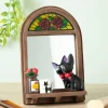 Maison Ghibli Décoration|Miroir Jiji devant la glace - Kiki la petite sorcière