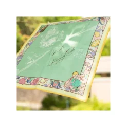 Maison Ghibli Textile|Mouchoir Chemin du vent vert foncé - Le Château ambulant