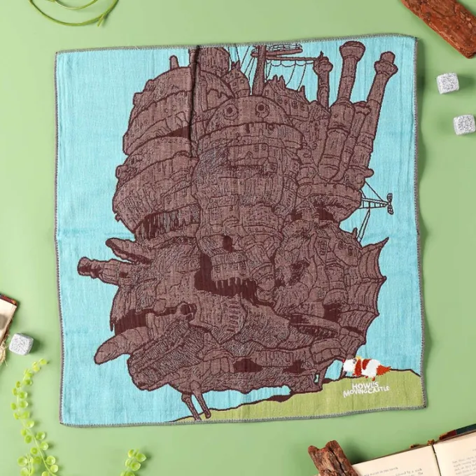 Maison Ghibli Textile|Mouchoir Imabari Château de Hauru 40x40 cm - Le Château ambulant