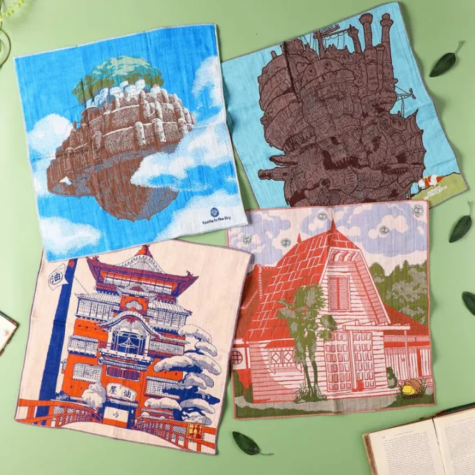 Maison Ghibli Textile|Mouchoir Imabari Palais d’Arubaya 40x40 cm - Le Voyage de Chihiro