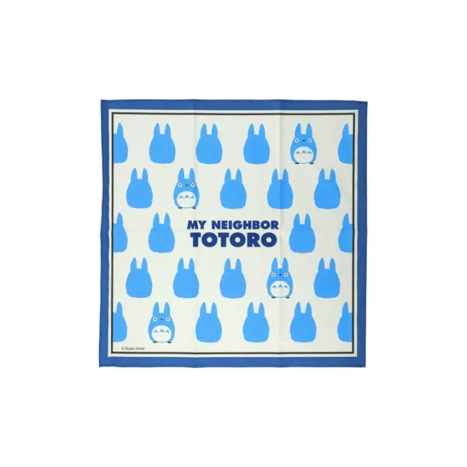 Maison Ghibli Textile|Mouchoir Silhouette Totoro Bleu 43 x 43 cm - Mon Voisin Totoro