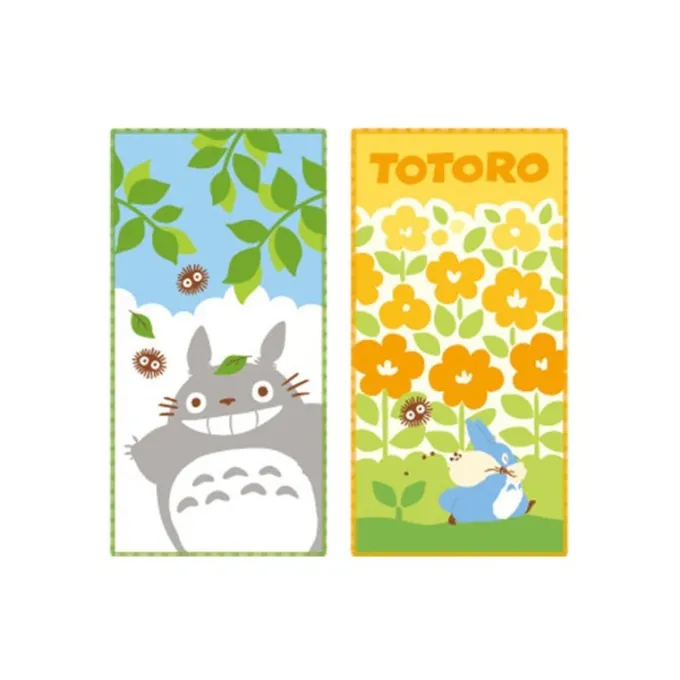 Maison Ghibli Linge De Maison|Pack 2 Mini-Serviettes Totoro Gris et Bleu 20 x 10 cm - Mon Voisin To