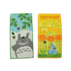 Maison Ghibli Linge De Maison|Pack 2 Mini-Serviettes Totoro Gris et Bleu 20 x 10 cm - Mon Voisin To