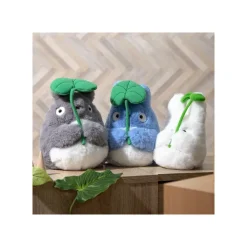 Maison Ghibli Peluches Nakayoshi|Peluche Nakayoshi Totoro Gris avec feuille - Mon Voisin Totoro