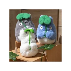 Maison Ghibli Peluches Nakayoshi|Peluche Nakayoshi Totoro Blanc avec feuille - Mon Voisin Totoro
