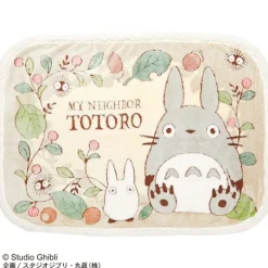 Maison Ghibli Linge De Maison|Plaid Feuilles et noisettes 70x100 cm - Mon Voisin Totoro