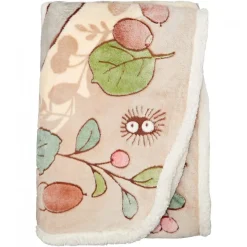 Maison Ghibli Linge De Maison|Plaid Feuilles et noisettes 70x100 cm - Mon Voisin Totoro