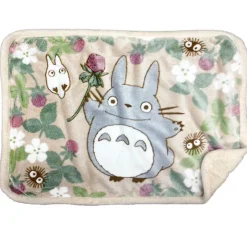Maison Ghibli Linge De Maison|Plaid fluffy Totoro Framboise 70x100 cm - Mon Voisin Totoro