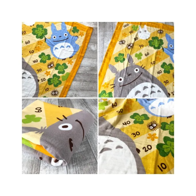 Maison Ghibli Linge De Maison|Plaid Totoro Trèfles 90x90 cm - Mon Voisin Totoro