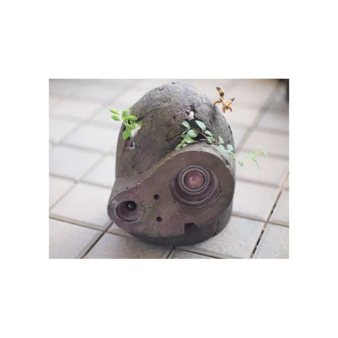 Maison Ghibli Décoration|Planter Casque Robot - Le Château dans le ciel