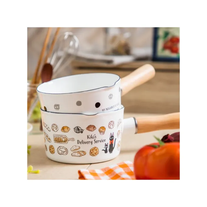 Maison Ghibli Cuisine Et Table|Poêlon émail Viennoiseries - Kiki la petite sorcière
