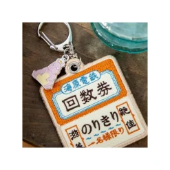 Maison Ghibli Porte-Clés|Porte-Clés broderie Billet de train - Le Voyage de Chihiro
