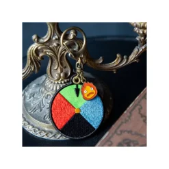 Maison Ghibli Porte-Clés|Porte-Clés broderie Disque magique - Le Château ambulant