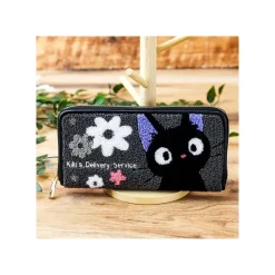 Maison Ghibli Accessoires|Portefeuille Cuir Et Tissu Kiki Fleur - Kiki la petite sorcière