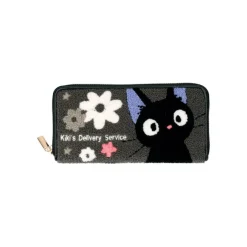 Maison Ghibli Accessoires|Portefeuille Cuir Et Tissu Kiki Fleur - Kiki la petite sorcière