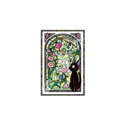 Maison Ghibli Puzzle|Puzzle Vitrail 126P Jiji dans la serre - Kiki la petite sorcière