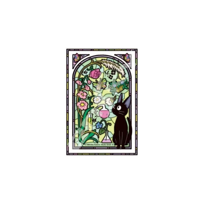 Maison Ghibli Puzzle|Puzzle Vitrail 126P Jiji dans la serre - Kiki la petite sorcière