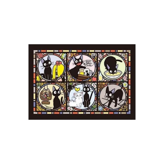 Maison Ghibli Puzzle|Puzzle Vitrail 208P Journées de Jiji - Kiki la petite sorcière