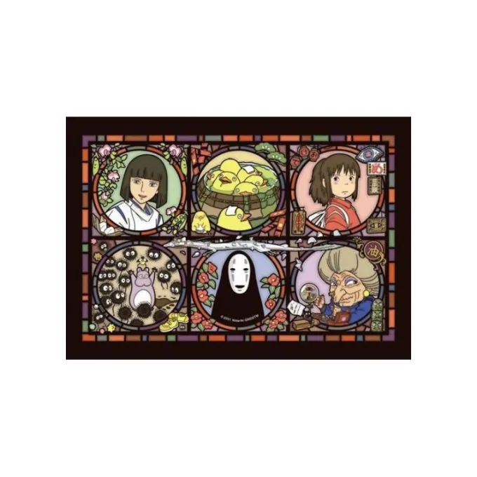 Maison Ghibli Puzzle|Puzzle Vitrail 208P No Face - Le Voyage de Chihiro