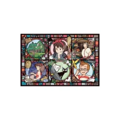 Maison Ghibli Puzzle|Puzzle Vitrail 1000P Personnages - Kiki la petite sorcière