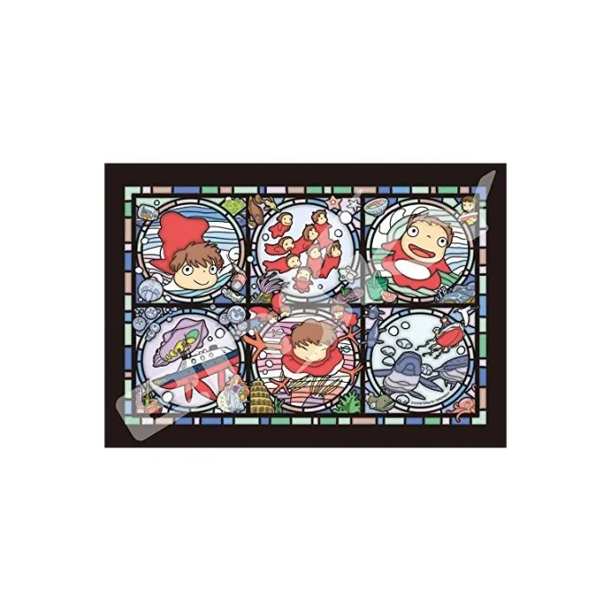 Maison Ghibli Puzzle|Puzzle Vitrail 208P Plein de Ponyos - Ponyo sur la falaise