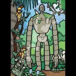 Maison Ghibli Puzzle|Puzzle Vitrail 126P Robot jardinier - Le Château dans le ciel