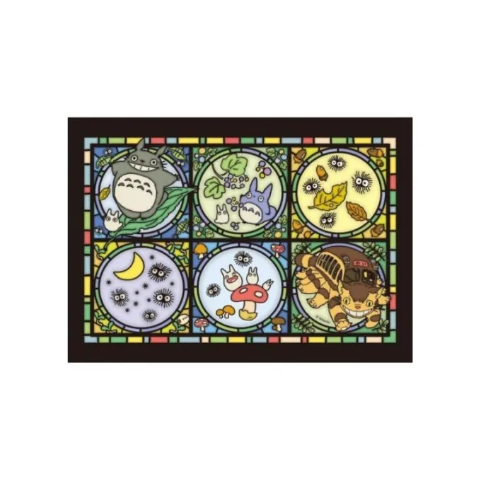 Maison Ghibli Puzzle|Puzzle Vitrail 208P Totoro et ses amis - Mon Voisin Totoro