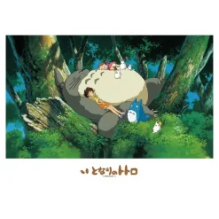 Maison Ghibli Puzzle|Puzzle Vitrail 500P Une sieste avec Totoro - Mon Voisin Totoro
